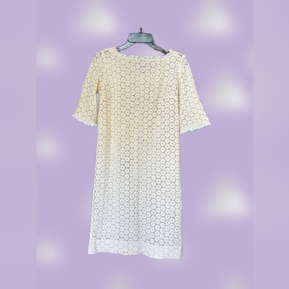 Vintage Broderie Anglaise Embroidery Midi Dress - Picture 2 of 6